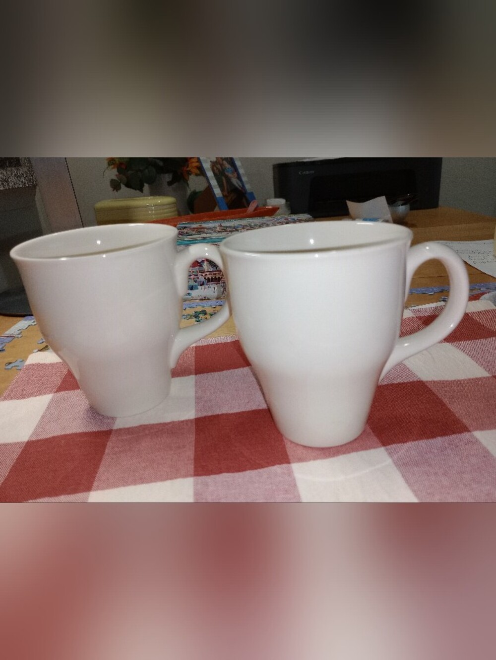 Oneida Cream Color Mug with Blue Script Marking